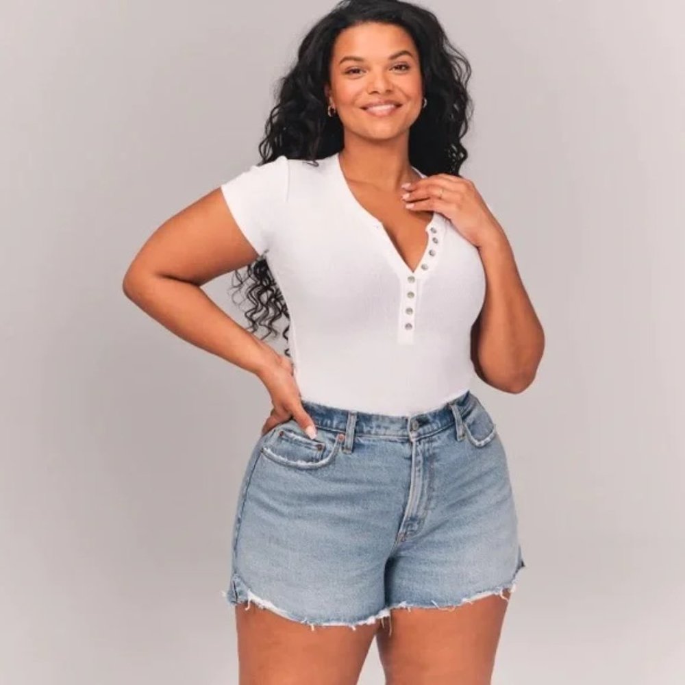 Abercrombie & Fitch Light Blue Jean Shorts